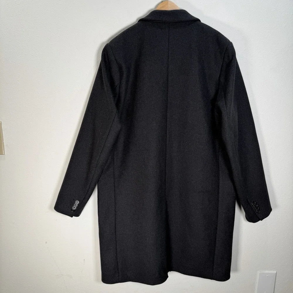 Abercrombie & Fitch Coat Men's Wool Blend Overcoat Sz XL Gray Classic Italian